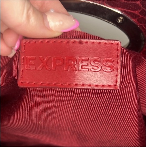 Sold Express Red Clutch EUC - Picture 3 of 5